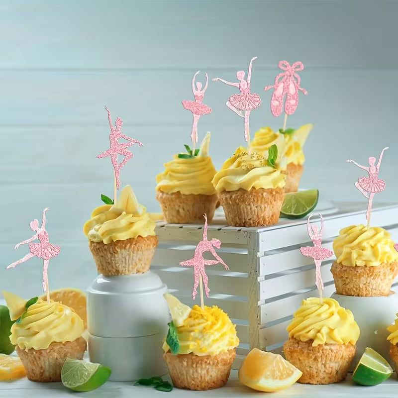 Cupcake Ballerina Toppers 6pc