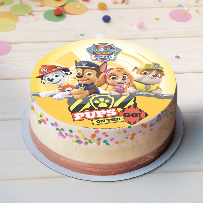 Edible 8" (20cm)Pups Cake On The Go Disc