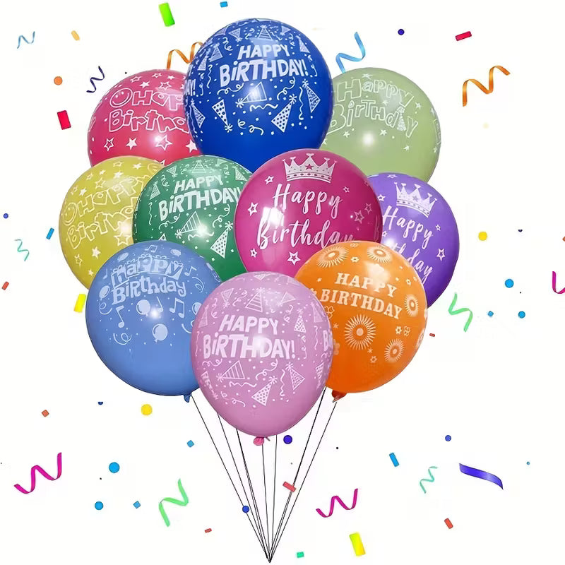 12" Random Colours Latex Balloons (Pack of 6)