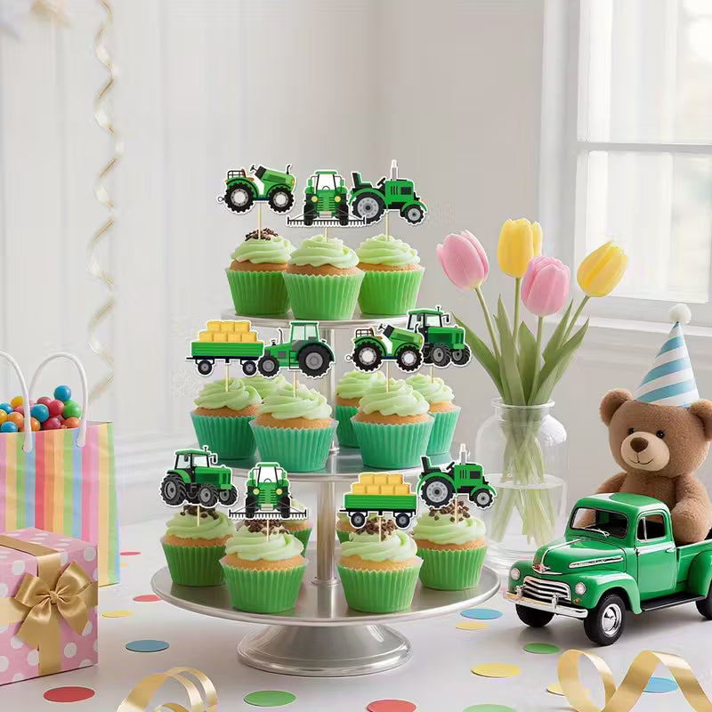 Farming/Tractor Cupcake Toppers 6pc