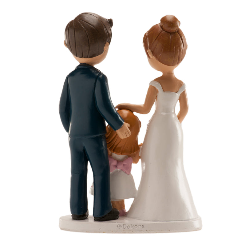Wedding Couple With Girl 16cm