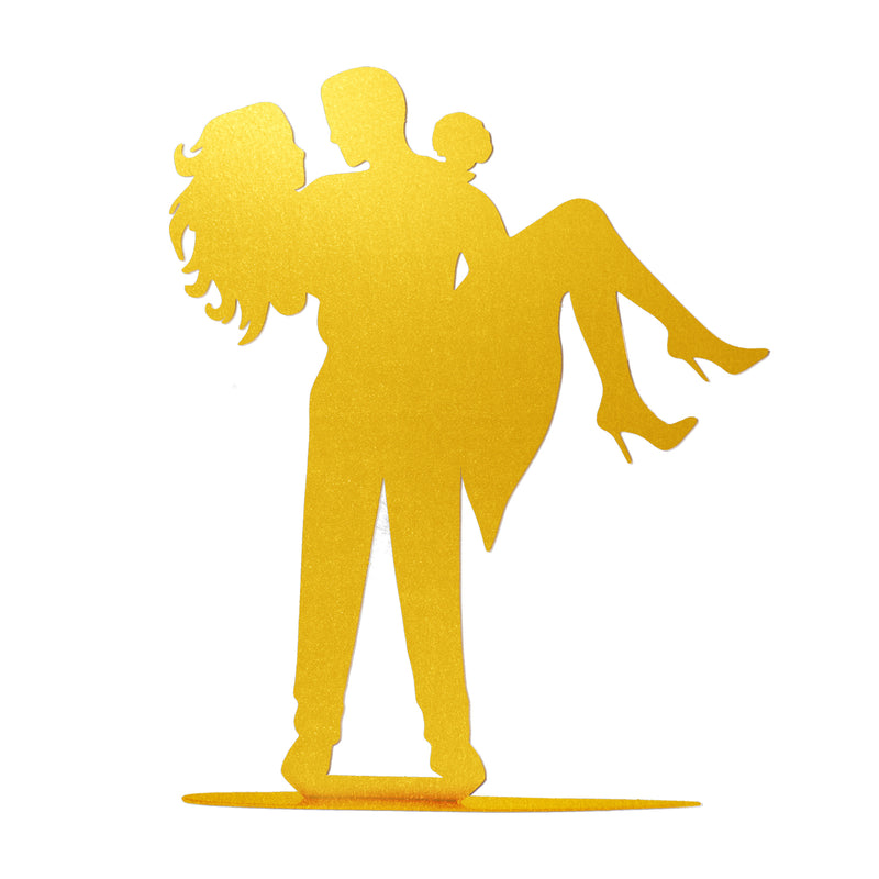 Gold Metal Couple Carry 18cm