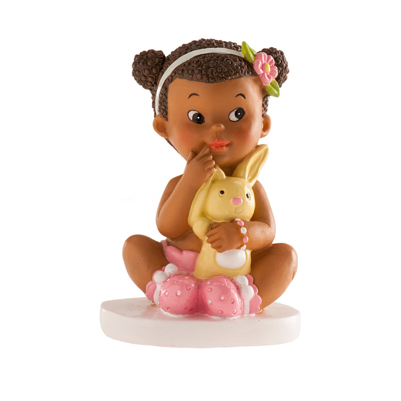 Christening Girl With Bunny 10cm