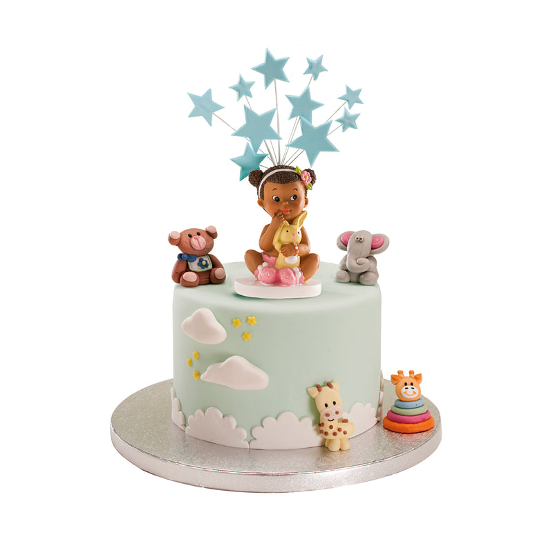 Christening Girl With Bunny 10cm