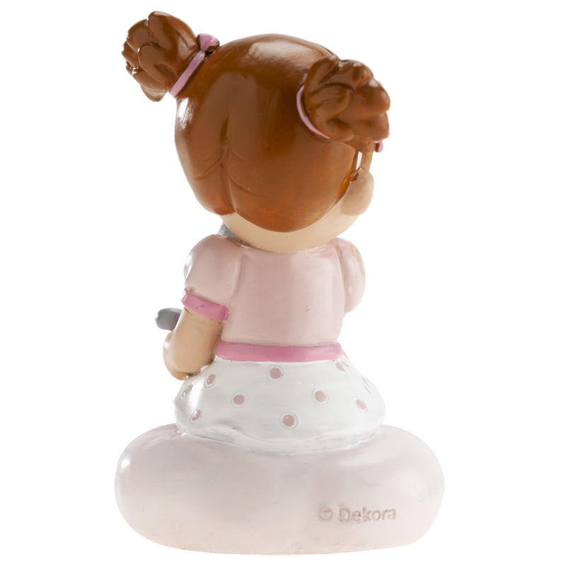 Christening Girl With Cat 10cm