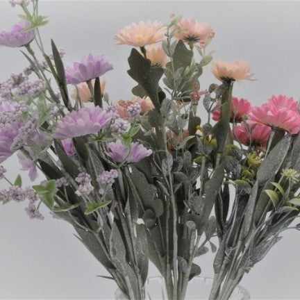 Pastel Coloured delicate floral petals with foliage