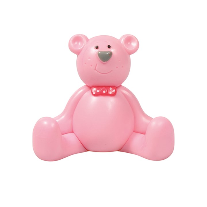 Cake Star Plastic Topper - Pink Teddy