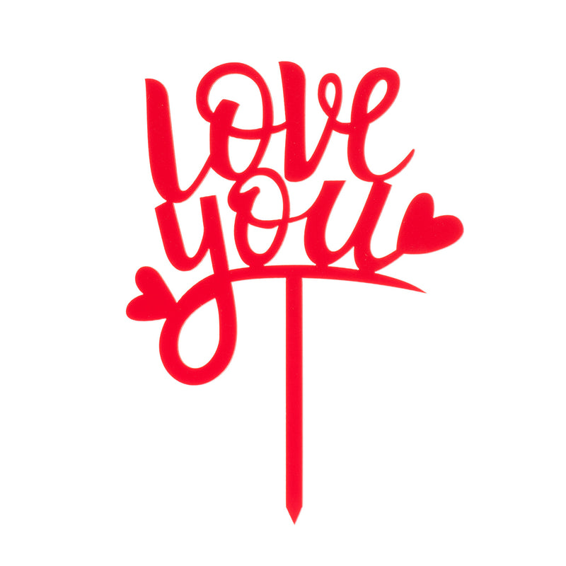 I Love You Acrylic Red 135mm x 100mm