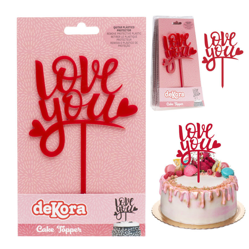 I Love You Acrylic Red 135mm x 100mm