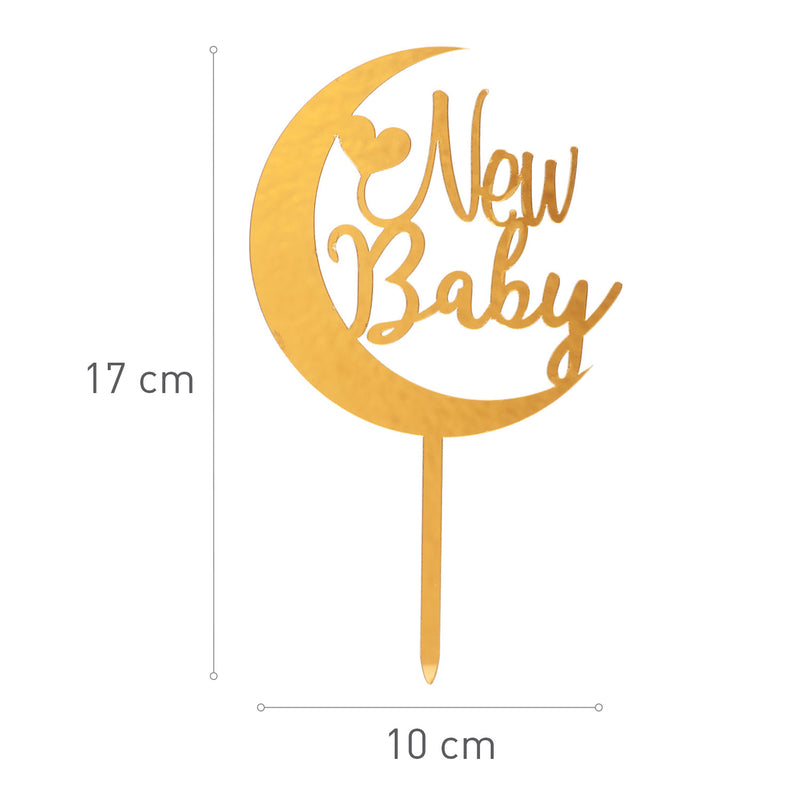 New Baby Gold Moon Acrylic 17X10CM