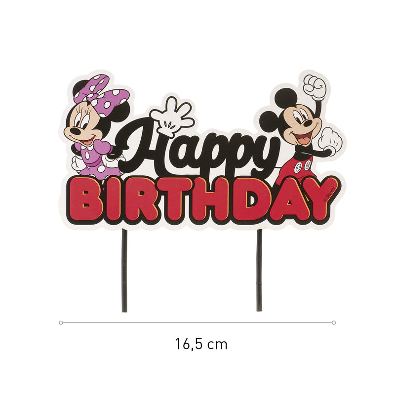 Mickey & Minnie Happy Birthday 17.5X15CM