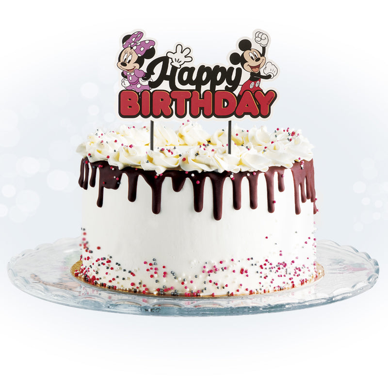 Mickey & Minnie Happy Birthday 17.5X15CM