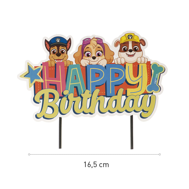 Paw Patrol Happy Birthday 17.5X15CM