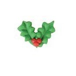 Holly & Poinsettia Sugar Pipings 20pk