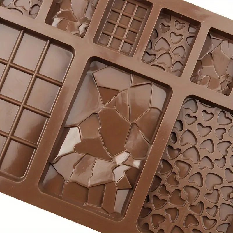 Silicone Mould Chocolate Bars 9 Mixed