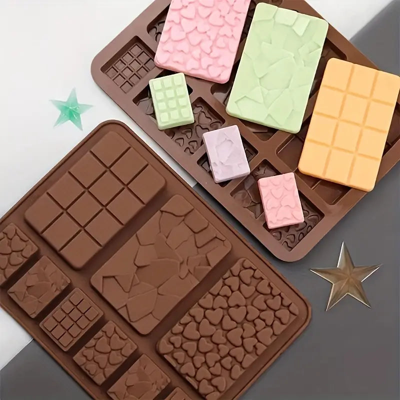 Silicone Mould Chocolate Bars 9 Mixed