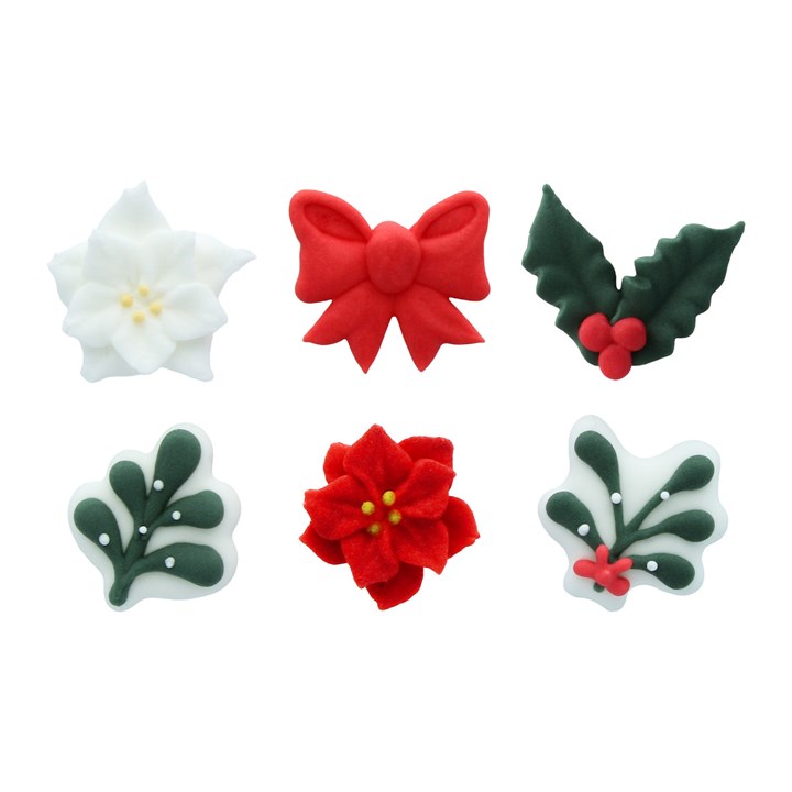 Festive Favourites Sugar Pipings 25mm - 30mm.