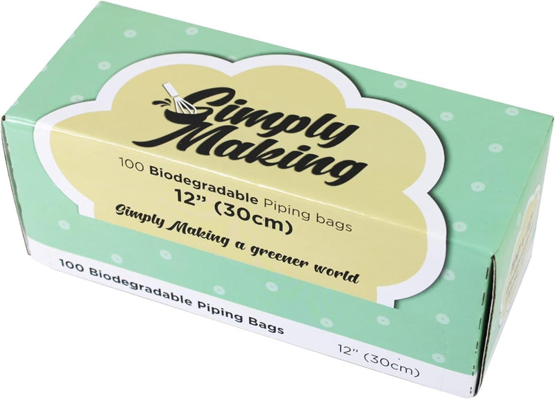 12 Inch Disposable Biodegradable Piping Bags - Roll Of 100