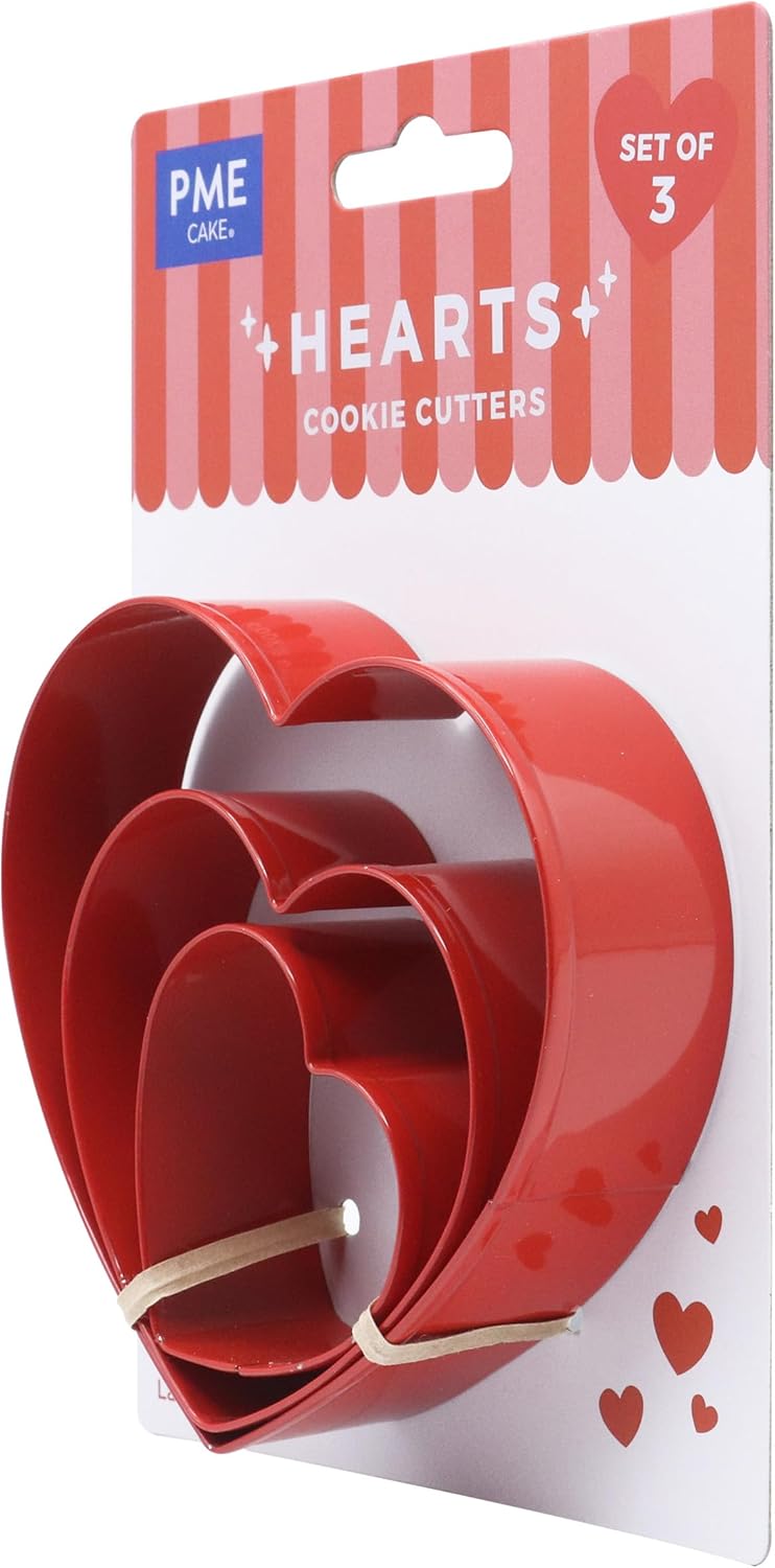 PME Valentines Cookie Cutter Set of 3 - Hearts
