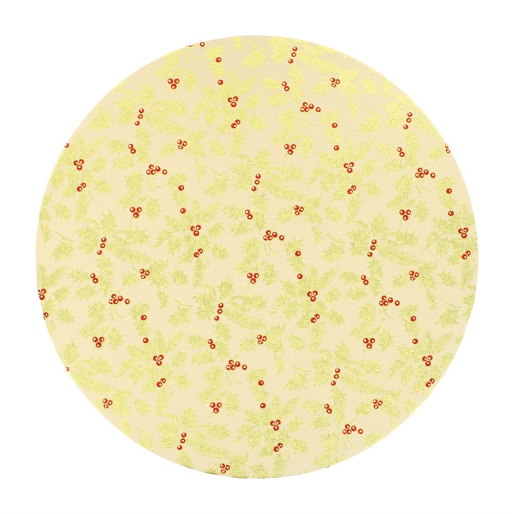 10" Double Thick Round Gold & Red Berry Cake Card 5PK