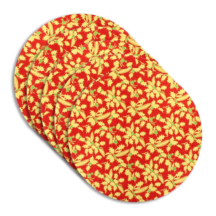 10" Double Thick Round Red Holly Cake Card 5PK