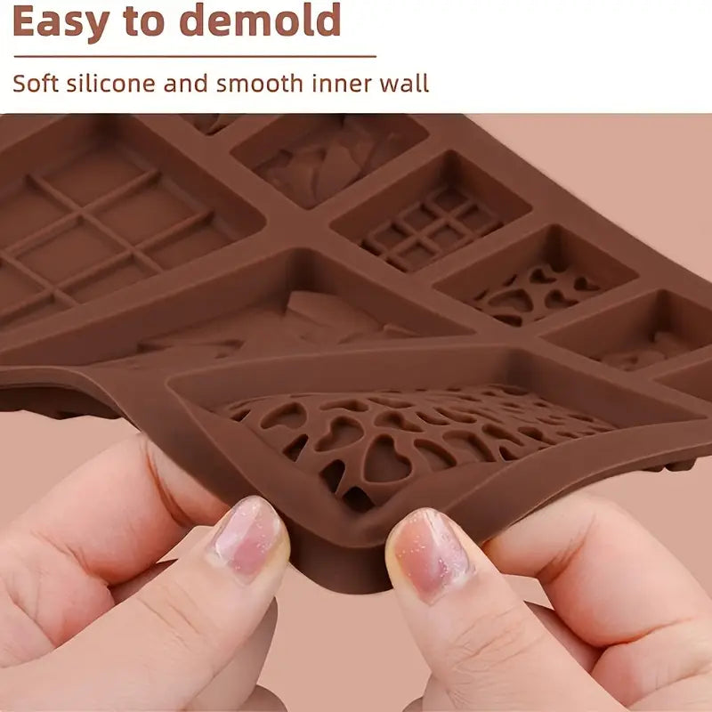 Silicone Mould Chocolate Bars 9 Mixed