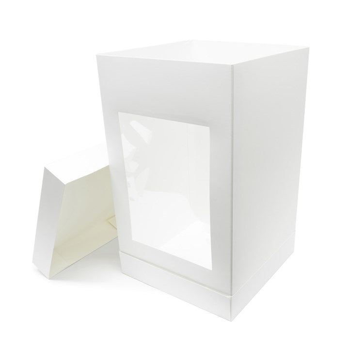 14x14x20" Extra Tall Cake Box with Front Window