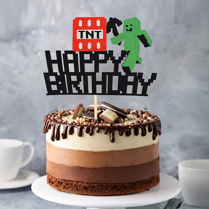 Birthday Topper Minecraft Style