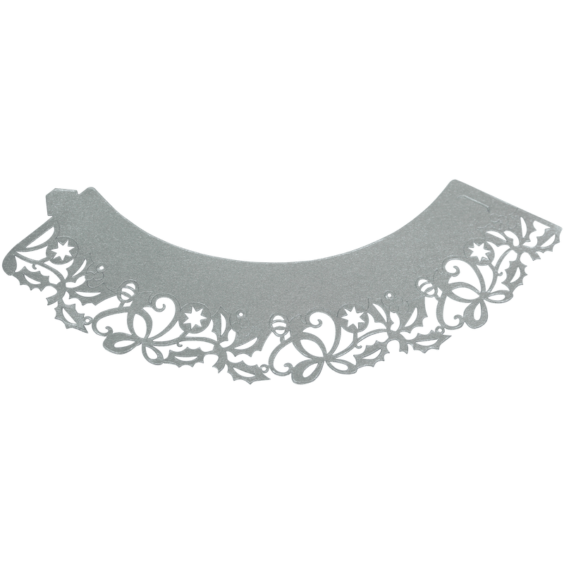 Cupcake Wrappers - Silver Holly Pk/12