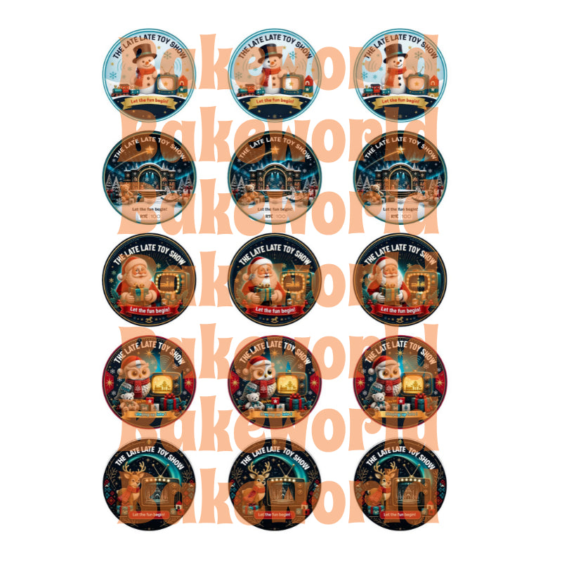 Late Late Toy Show Cupcake Toppers