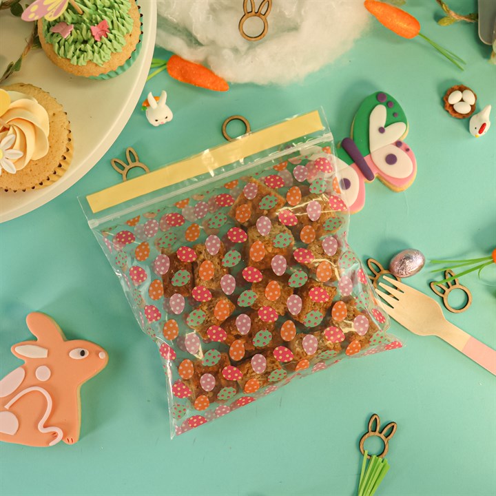 PME Treat Bags - Easter Eggs, Pack of 20 (Square)