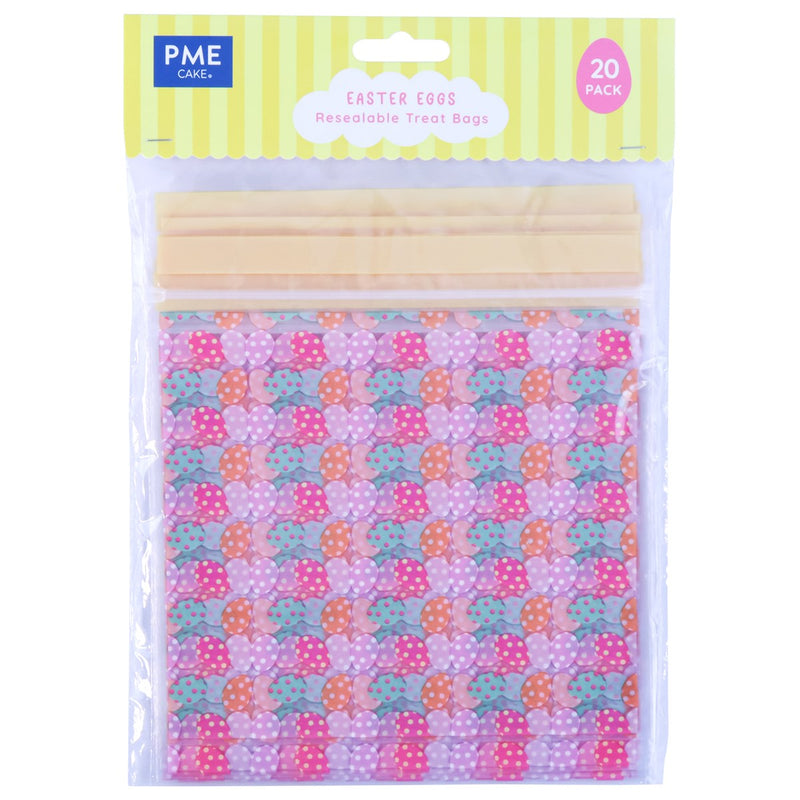 PME Treat Bags - Easter Eggs, Pack of 20 (Square)