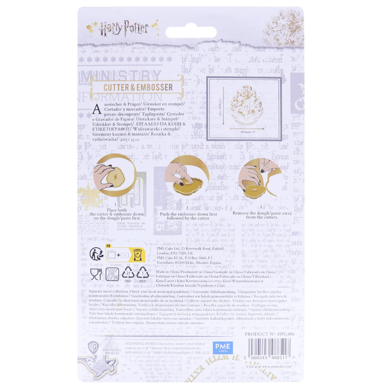 Harry Potter Cookie Cutter & Embosser, Hogwarts Crest