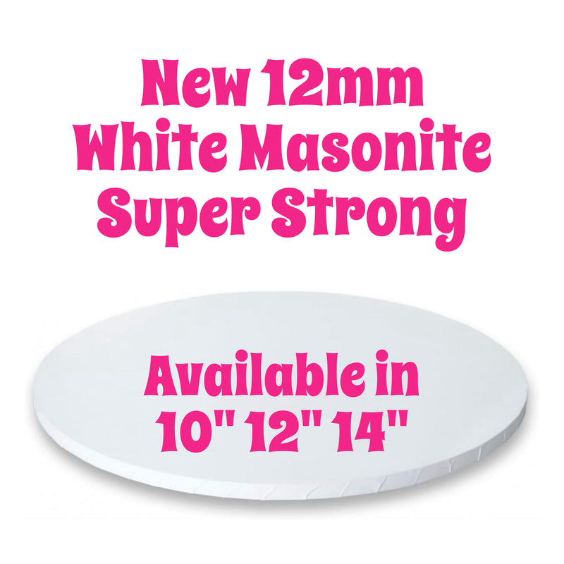 12mm White Matt Round Masonite Board Extra Strong