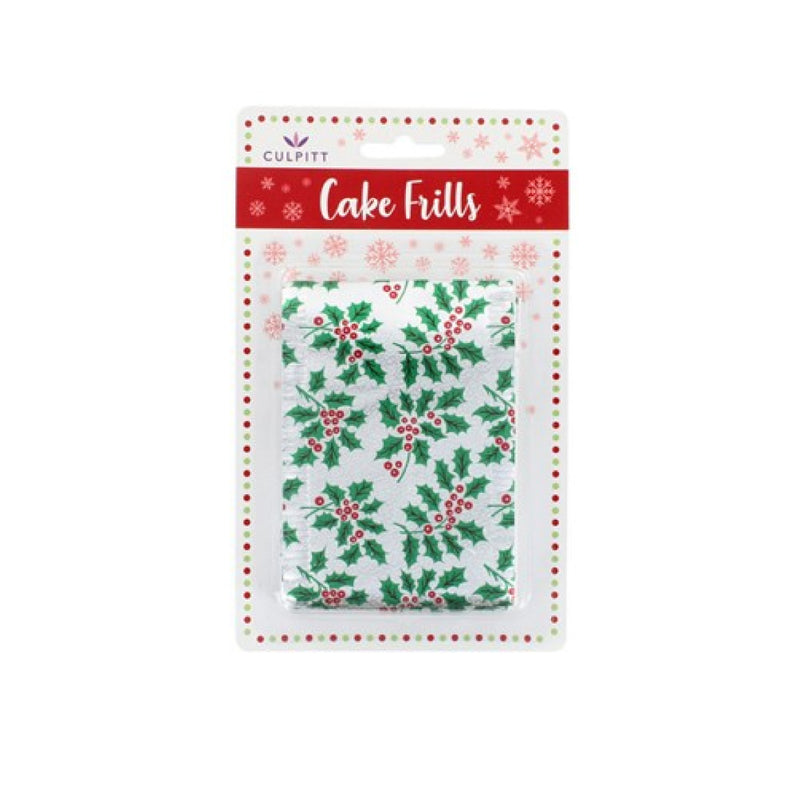 Assorted Classic Christmas Cake Frill - 83 X 914mm Single