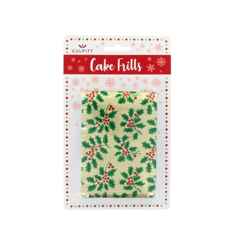 Assorted Classic Christmas Cake Frill - 83 X 914mm Single
