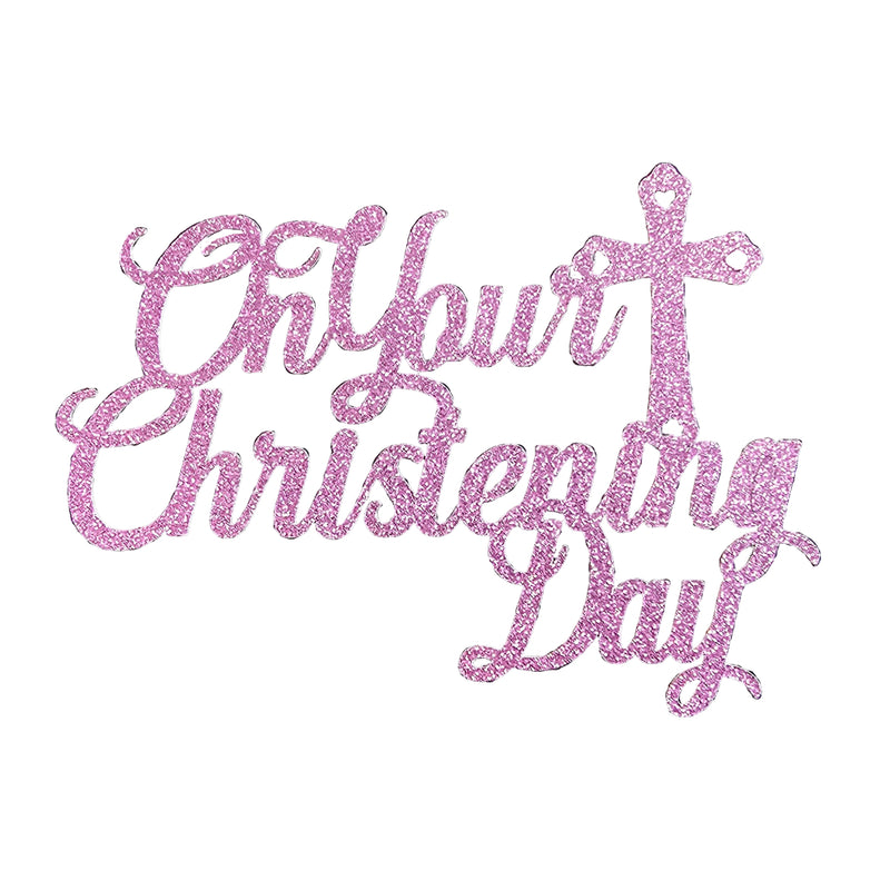 Cake Topper - Christening Day : Choose Your Colour