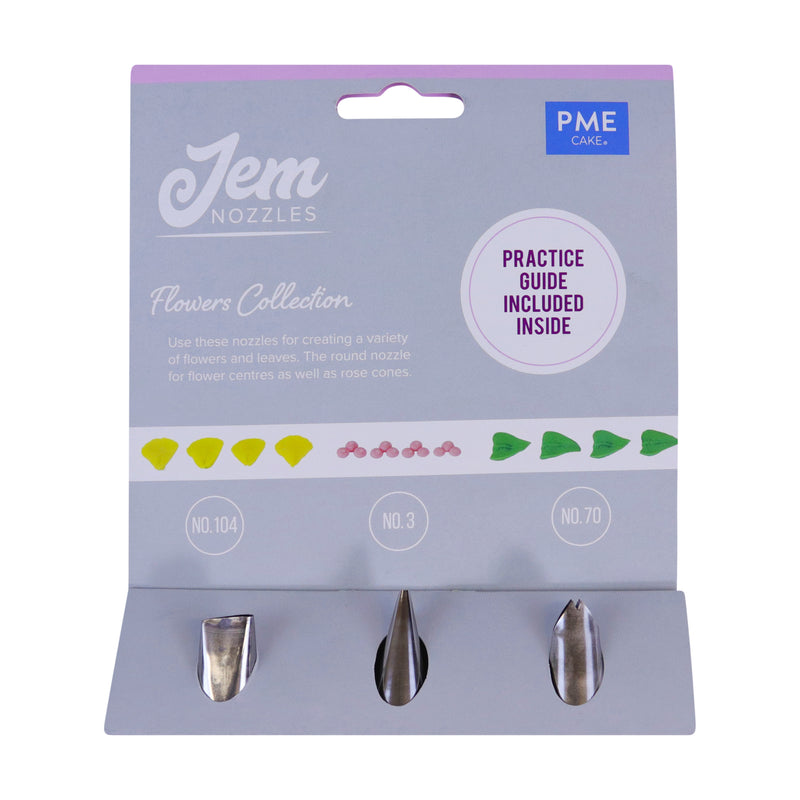 Jem Nozzles Set – Flowers Collection, Pack of 3