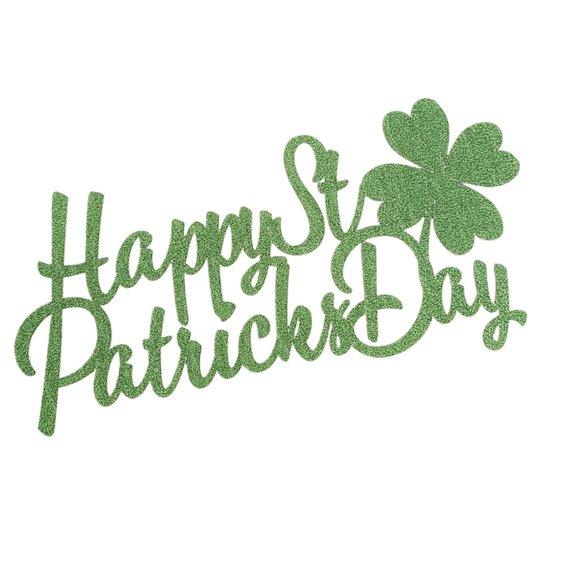 Happy St. Patricks Day Topper (14.5cmx8cm)