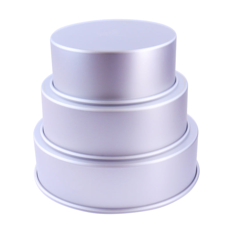 PME : 4" Deep Round Cake Tins - Set of 3  10"-12"-14"