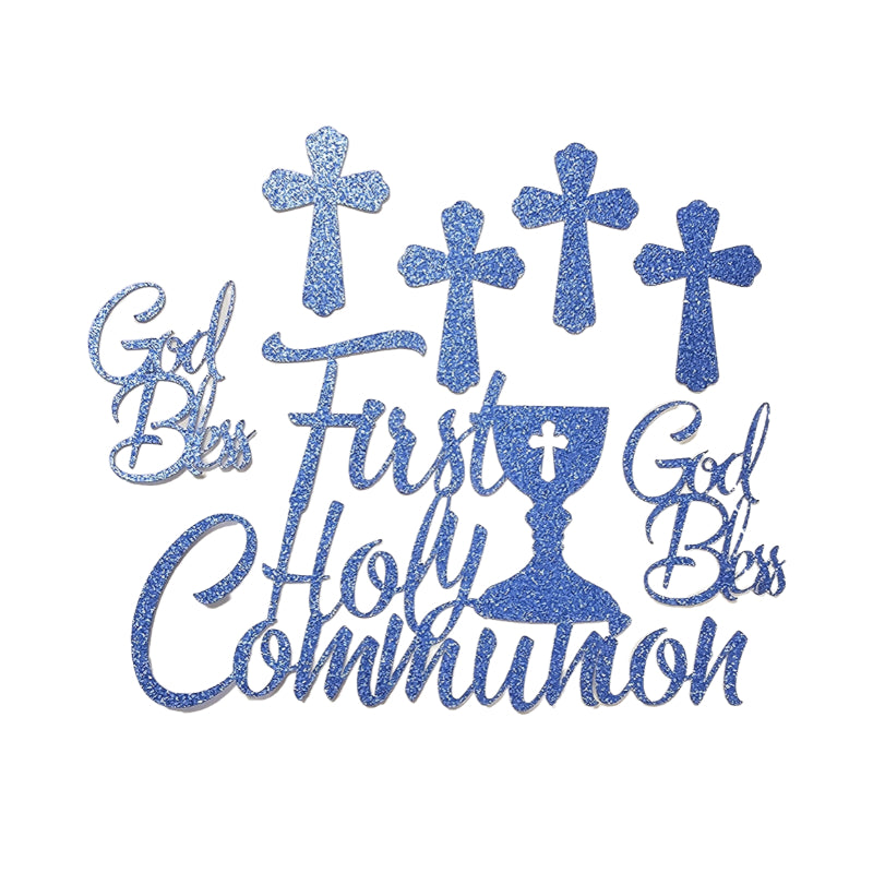 Communion Topper & 6 Cupcake pics