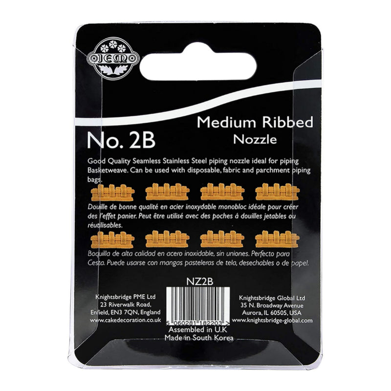 JEM Nozzle - Medium Ribbed/Plain Basket/Weave #2B