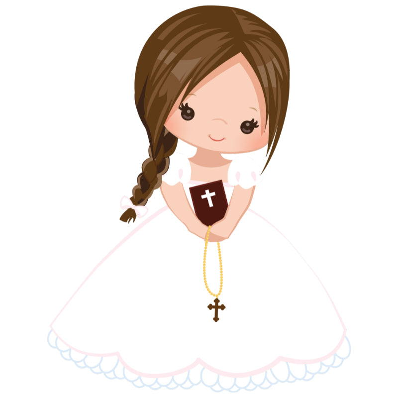 Customised Inclusive Communion Girl Toppers 15 x 2"