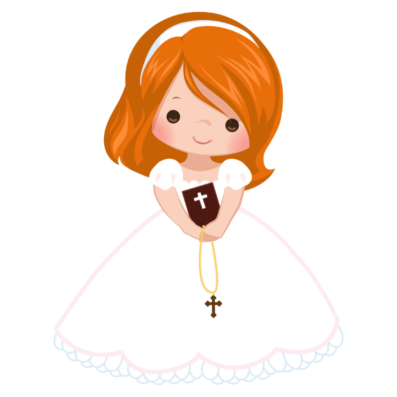 Customised Inclusive Communion Girl Toppers 15 x 2"