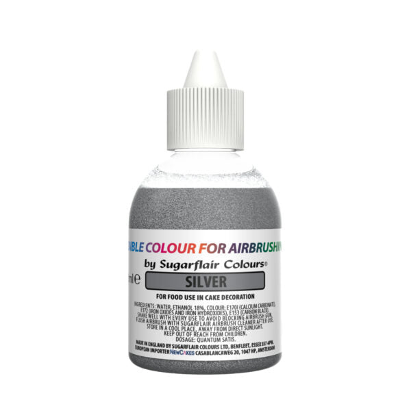 Sugarflair Airbrush Colour - Silver - 60ml