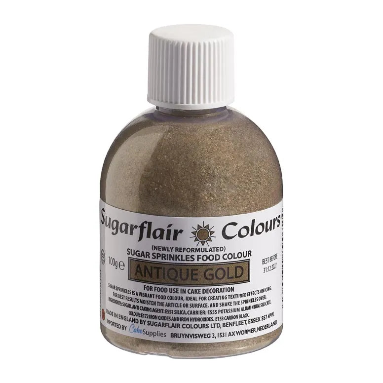 Antique Gold Sugar Sprinkles 100g