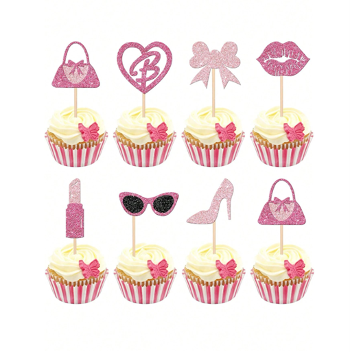 Barbie Style Cupcake Toppers 8pc
