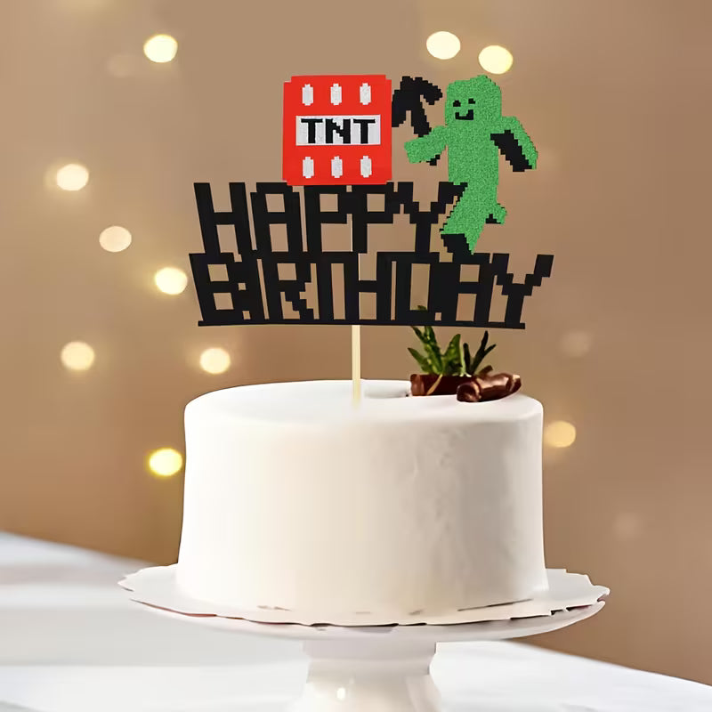 Birthday Topper Minecraft Style