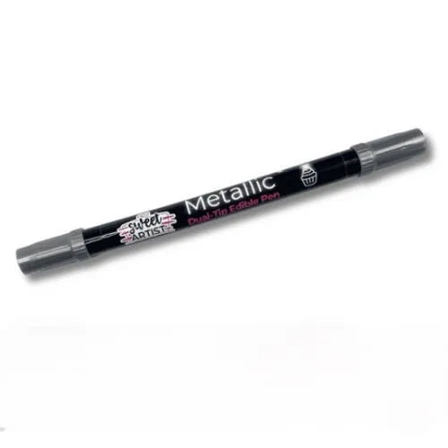 Sweet Artist Metallic Dual-Tip Edible Pen - Charcoal
