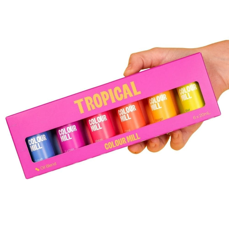 Tropical Colours - Gift Set of 6 Oil Based Colouring